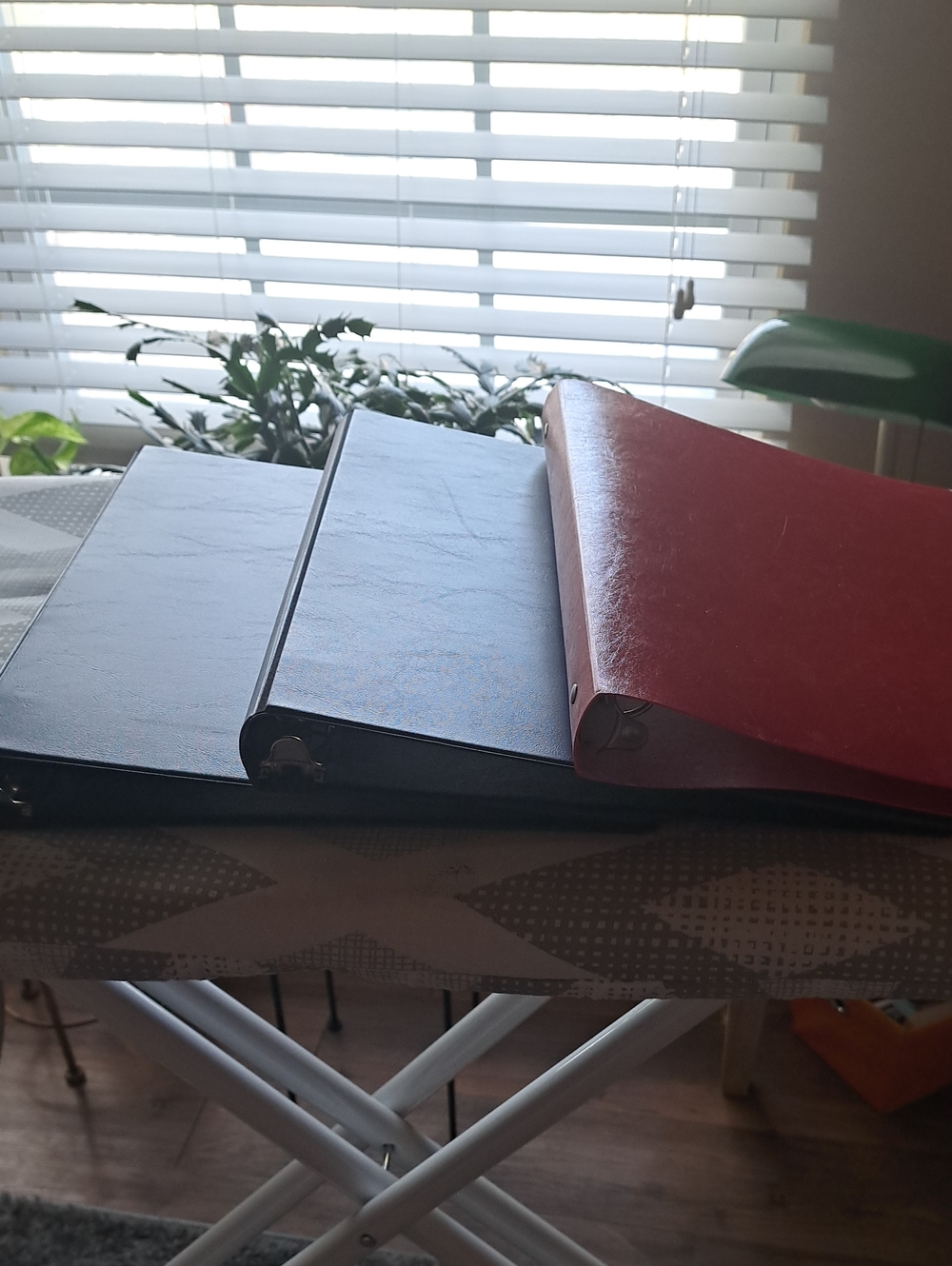 Navy (2) and Red (1) 3-Ring Binders - Home Office Organizer